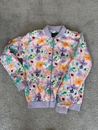 Dečja bomber jakna sa cvetnim printom vel. 16 - Uzorak: raznobojni na lalafo.rs — 1 Dečja bomber jakna sa cvetnim printom vel. 16 - Uzorak: raznobojni — 1