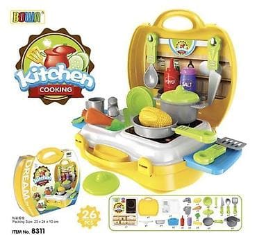 Dečiji kuhinjski set Bowa – 26 delova, model 8311 Prenosivi set u na lalafo.rs Dečiji kuhinjski set Bowa – 26 delova, model 8311 Prenosivi set u