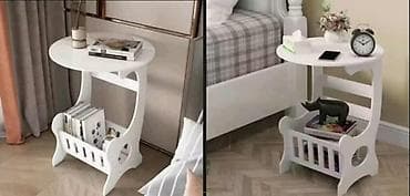 Okrugli pomoćni/klub stočić sa policom za odlaganje - Dizajn na lalafo.rs — 2 Okrugli pomoćni/klub stočić sa policom za odlaganje - Dizajn — 2