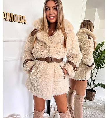 Ženska teddy jakna/kaput od veštačkog krzna u bež nijansi. - Guste na lalafo.rs — 1 Ženska teddy jakna/kaput od veštačkog krzna u bež nijansi. - Guste — 1