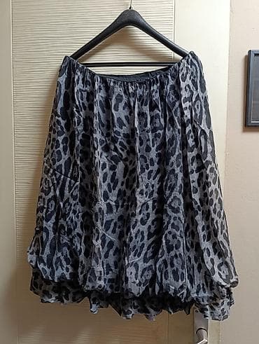 Svilena suknja sa leopard printom - Model: kratka, višeslojna suknja na lalafo.rs — 2 Svilena suknja sa leopard printom - Model: kratka, višeslojna suknja — 2