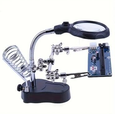 Pomoćna ruka za lemljenje sa lupom i držačem za lemilicu - Stabilna na lalafo.rs Pomoćna ruka za lemljenje sa lupom i držačem za lemilicu - Stabilna