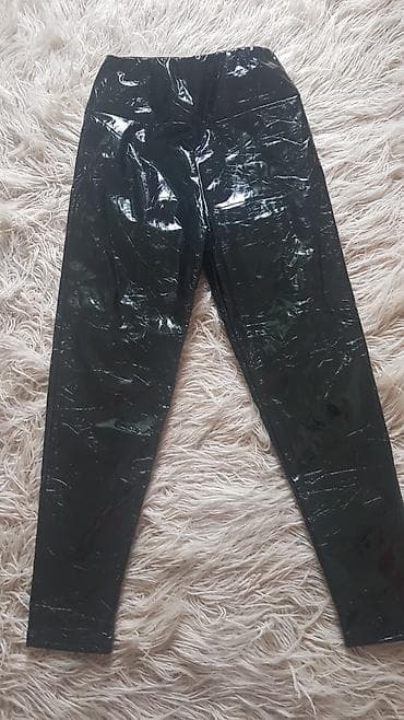 Crne sjajne helanke (wet look) - Model: uske helanke, visok struk na lalafo.rs — 1 Crne sjajne helanke (wet look) - Model: uske helanke, visok struk — 1