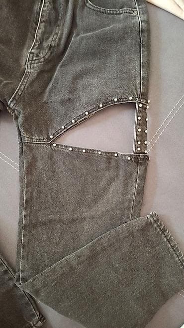 pantalone butiku ali: Ženske farmerke ROZA Mls – visok struk, tamnosivi “washed” denim na lalafo.rs — 1 pantalone butiku ali: Ženske farmerke ROZA Mls – visok struk, tamnosivi “washed” denim — 1