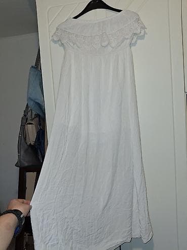 Bela duga haljina – 100% viskoza, Made in Italy (ART6381) - na lalafo.rs — 5 Bela duga haljina – 100% viskoza, Made in Italy (ART6381) - — 5