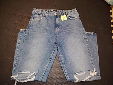 Farmerke – klasičan plavi denim, ravnog kroja Poobim struka 54cm na lalafo.rs — 1 Farmerke – klasičan plavi denim, ravnog kroja Poobim struka 54cm — 1