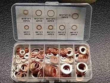 Pneumatski alati i kompresori: Set bakarnih dihtung podloški – 200 komada u organizeru. Materijal na lalafo.rs — 2 Pneumatski alati i kompresori: Set bakarnih dihtung podloški – 200 komada u organizeru. Materijal — 2