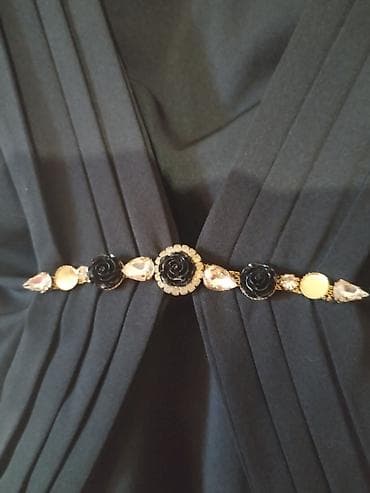 Elegantna duga crna haljina bez rukava. - Kroj: duga, blago sirena na lalafo.rs — 4 Elegantna duga crna haljina bez rukava. - Kroj: duga, blago sirena — 4