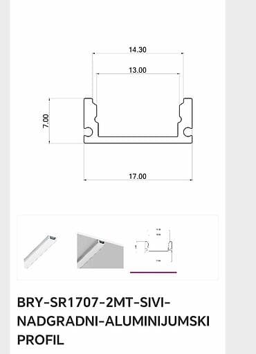 2m lajsne za led trake na lalafo.rs — 9 2m lajsne za led trake — 9