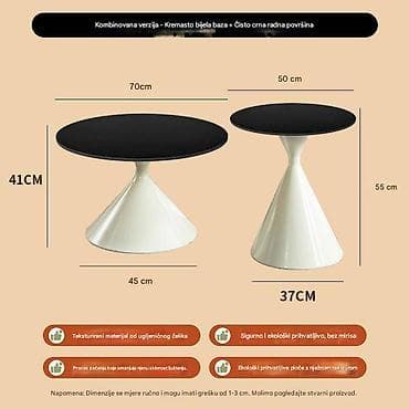 Stilski klub stolovi: Set stočića – moderni konusni dizajn Opis: - Dva komada: niži širi na lalafo.rs — 6 Stilski klub stolovi: Set stočića – moderni konusni dizajn Opis: - Dva komada: niži širi — 6