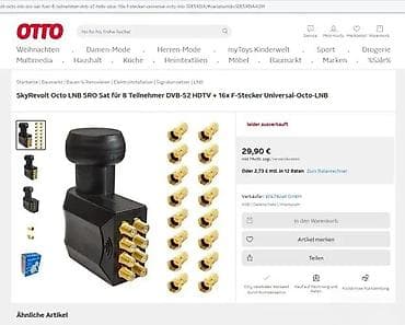 SkyRevolt Octo LNB SRO – univerzalni satelitski LNB sa 8 izlaza + set na lalafo.rs — 2 SkyRevolt Octo LNB SRO – univerzalni satelitski LNB sa 8 izlaza + set — 2
