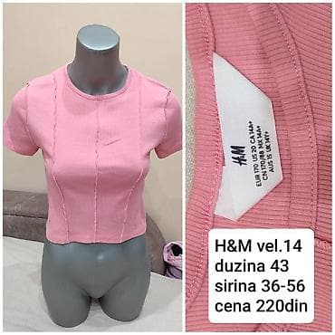 H&M ženska kratka majica u roze boji - Model: kratka (crop) na lalafo.rs — 1 H&M ženska kratka majica u roze boji - Model: kratka (crop) — 1