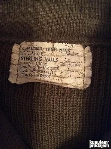 Originalni USA - military dzemper 1944g L -XL 100% Shur Wolle na lalafo.rs — 2 Originalni USA - military dzemper 1944g L -XL 100% Shur Wolle — 2