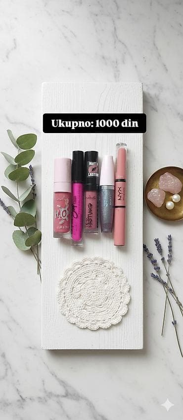 Set ruževa i sjajeva za usne – ukupno: 1000 din Sadrži 6 proizvoda na lalafo.rs Set ruževa i sjajeva za usne – ukupno: 1000 din Sadrži 6 proizvoda