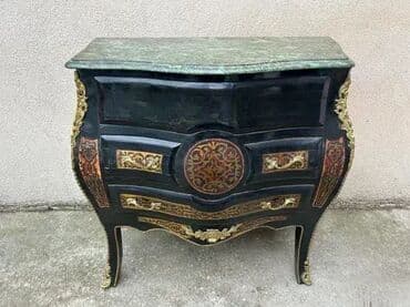 Antique Dressers: Stara stilska Boulle trbušasta komoda sa mermerom Stara stilska Boulle at lalafo.rs — 6 Antique Dressers: Stara stilska Boulle trbušasta komoda sa mermerom Stara stilska Boulle — 6