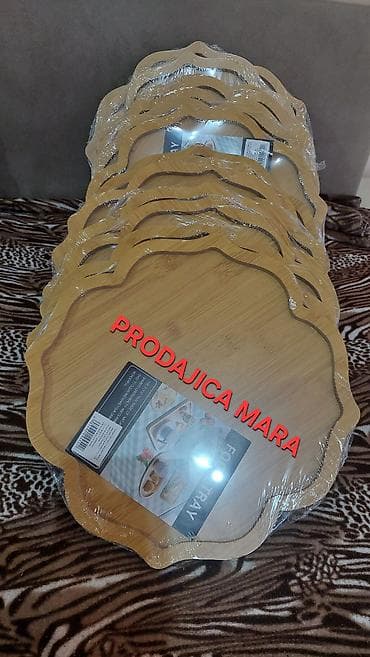 Bambusova tacna za posluživanje, elegantnog talasastog ruba. - na lalafo.rs — 2 Bambusova tacna za posluživanje, elegantnog talasastog ruba. - — 2