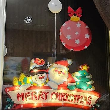 LED novogodišnji svetleći ukras za prozor – “Merry Christmas” - na lalafo.rs — 3 LED novogodišnji svetleći ukras za prozor – “Merry Christmas” - — 3