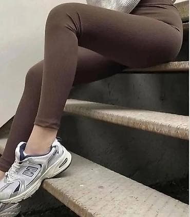 Rebraste ženske helanke sa visokim strukom Od S do 2XL - Model: duge na lalafo.rs — 5 Rebraste ženske helanke sa visokim strukom Od S do 2XL - Model: duge — 5