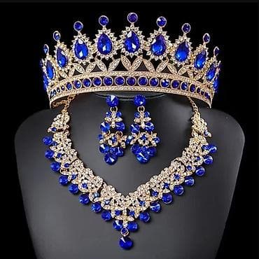 Jewellery sets: Luksuzni set za svečane prilike – kruna/tiara, ogrlica i minđuše - at lalafo.rs — 4 Jewellery sets: Luksuzni set za svečane prilike – kruna/tiara, ogrlica i minđuše - — 4