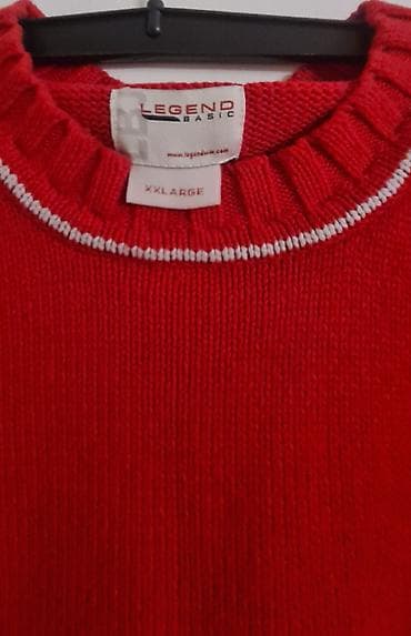 Crveni pamučni džemper sa okruglim izrezom - Boja: intenzivno crvena na lalafo.rs — 1 Crveni pamučni džemper sa okruglim izrezom - Boja: intenzivno crvena — 1