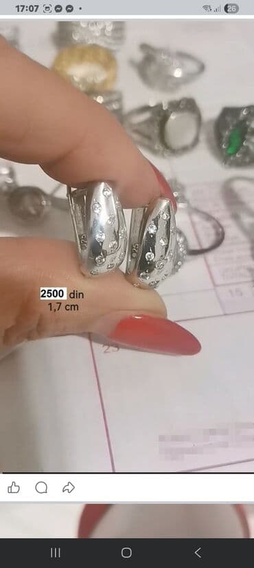 Srebrne minđuše – više modela, srebro 925. - Model 1: polukružne na lalafo.rs Srebrne minđuše – više modela, srebro 925. - Model 1: polukružne