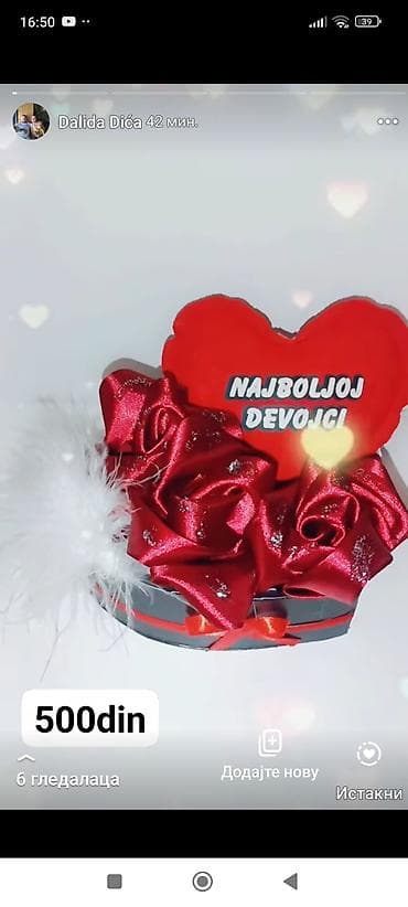 Kutija u obliku srca sa ukrasima, idealna za poklon. Sadrži plišano na lalafo.rs — 1 Kutija u obliku srca sa ukrasima, idealna za poklon. Sadrži plišano — 1