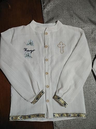 Ručno izrađeni kompleti za krštenje od bele pamučne tkanine (tanak na lalafo.rs — 4 Ručno izrađeni kompleti za krštenje od bele pamučne tkanine (tanak — 4