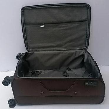 kofer torba: Veliki kofer na točkiće – tekstilni, braon - Dimenzije: približno at lalafo.rs — 5 kofer torba: Veliki kofer na točkiće – tekstilni, braon - Dimenzije: približno — 5