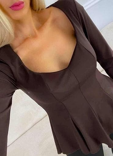 💫Ženska bluzica sa peplum krojem i dugim rukavima 2400 din ✅ - na lalafo.rs — 2 💫Ženska bluzica sa peplum krojem i dugim rukavima 2400 din ✅ - — 2