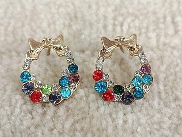 Nove minđuše sa mašnicom i cirkonima na lalafo.rs — 1 Nove minđuše sa mašnicom i cirkonima — 1