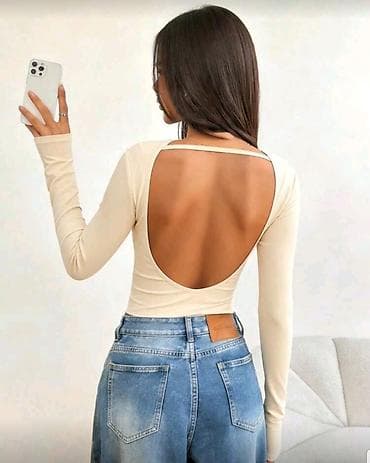 Women's Clothing: Bluza dug rukav sa polu otvorenim ledjima i trakom.Sa at lalafo.rs — 2 Women's Clothing: Bluza dug rukav sa polu otvorenim ledjima i trakom.Sa — 2