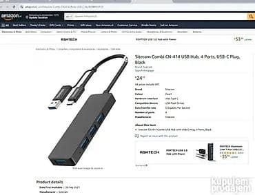 Hub USB-C / USB-A port - SITECOM; SuperSpeed USB - 5Gbps; Ulaz: USB-C na lalafo.rs — 2 Hub USB-C / USB-A port - SITECOM; SuperSpeed USB - 5Gbps; Ulaz: USB-C — 2