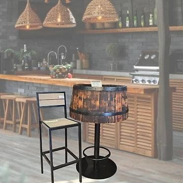 Rustični barski sto sa metalnom bazom Ovaj izuzetan barski sto na lalafo.rs — 1 Rustični barski sto sa metalnom bazom Ovaj izuzetan barski sto — 1