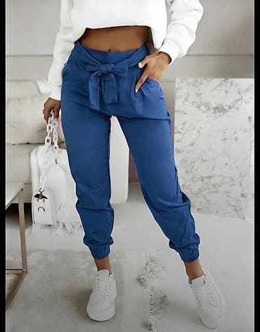 Ženske pantalone sa visokim strukom i mašnom gs - Model na lalafo.rs — 4 Ženske pantalone sa visokim strukom i mašnom gs - Model — 4