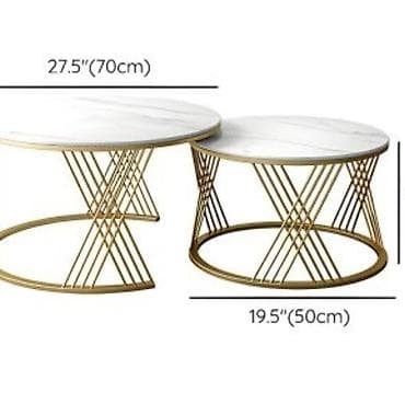 Stilski klub stolovi: Set od dve okrugle klub/sofe stoliće – moderan “nesting” dizajn - na lalafo.rs — 3 Stilski klub stolovi: Set od dve okrugle klub/sofe stoliće – moderan “nesting” dizajn - — 3