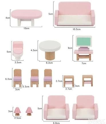 Prelepa kvalitetna drvena kucica za lutke. Ima namestaj koji se lako na lalafo.rs — 6 Prelepa kvalitetna drvena kucica za lutke. Ima namestaj koji se lako — 6