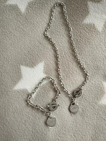 Novo. Set narukvica i ogrlica od hirurskog celika na lalafo.rs Novo. Set narukvica i ogrlica od hirurskog celika