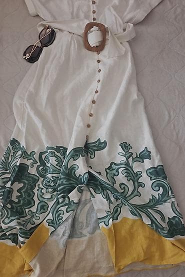 Dresses: Zara lan/viskoza nova haljina.S velicina, pazuh 44, struk 38, duzina at lalafo.rs — 5 Dresses: Zara lan/viskoza nova haljina.S velicina, pazuh 44, struk 38, duzina — 5