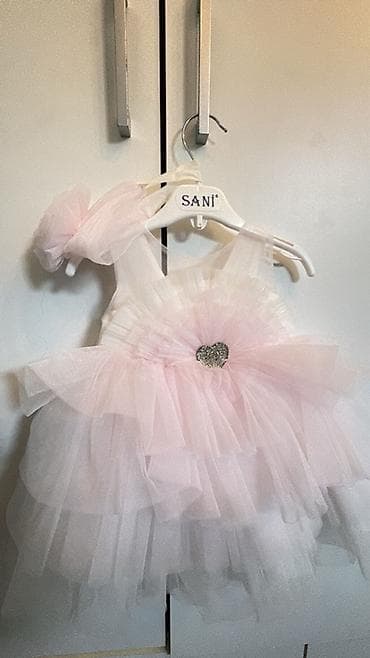 Dečija svečana haljina SANI – roze til - Romantična, višeslojna na lalafo.rs Dečija svečana haljina SANI – roze til - Romantična, višeslojna