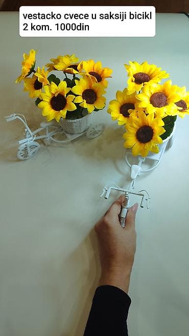 Storage boxes: Veštačko cveće u saksiji – dekorativni bicikl, set 2 komada. - at lalafo.rs — 4 Storage boxes: Veštačko cveće u saksiji – dekorativni bicikl, set 2 komada. - — 4