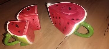 dve suknje po: Keramički set za čaj dizajna lubenice. Set uključuje bokal sa na lalafo.rs — 2 dve suknje po: Keramički set za čaj dizajna lubenice. Set uključuje bokal sa — 2