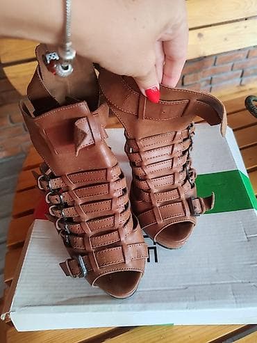 Kožne braon divne sandale broj 36,kupljene u inostranstvu, nosene na lalafo.rs — 6 Kožne braon divne sandale broj 36,kupljene u inostranstvu, nosene — 6