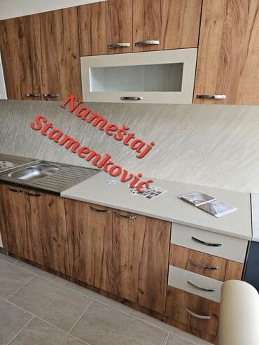 Kitchen furniture: Kuhinja je od iverice dužine 2m gornji i donji delovi sa prohromskim at lalafo.rs — 2 Kitchen furniture: Kuhinja je od iverice dužine 2m gornji i donji delovi sa prohromskim — 2