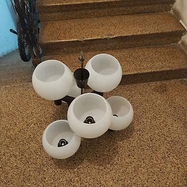 Antique Chandeliers: Luster sa 6 staklenih kugli – retro/modern dizajn - Plafonski luster at lalafo.rs — 1 Antique Chandeliers: Luster sa 6 staklenih kugli – retro/modern dizajn - Plafonski luster — 1