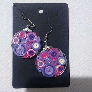 Ručno pravljene minđuše – quilling tehnika - Materijal: papirne trake na lalafo.rs — 3 Ručno pravljene minđuše – quilling tehnika - Materijal: papirne trake — 3