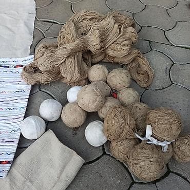 Prirodna prediva i tkanine – lan/konoplja - Velika količina ručno na lalafo.rs — 1 Prirodna prediva i tkanine – lan/konoplja - Velika količina ručno — 1