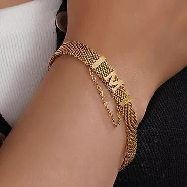 Bracelets: Narukvica sa slovom M – elegantan višeslojni dizajn - Materijal at lalafo.rs — 3 Bracelets: Narukvica sa slovom M – elegantan višeslojni dizajn - Materijal — 3