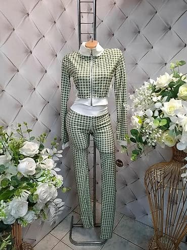 pantalone gina benotti: Damski komplet sa karo “houndstooth” dezenom – jakna + pantalone - na lalafo.rs — 3 pantalone gina benotti: Damski komplet sa karo “houndstooth” dezenom – jakna + pantalone - — 3