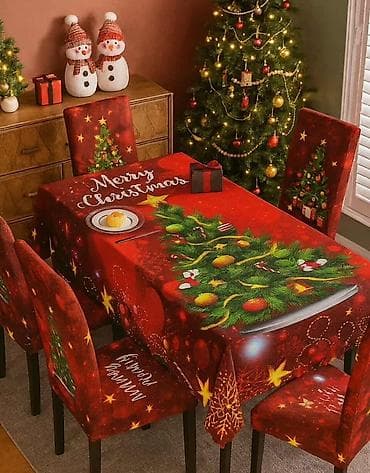 🎄 Novogodišnji stolnjak (150x220 cm) + 6 navlaka za stolice 🎄 Unesite na lalafo.rs — 1 🎄 Novogodišnji stolnjak (150x220 cm) + 6 navlaka za stolice 🎄 Unesite — 1