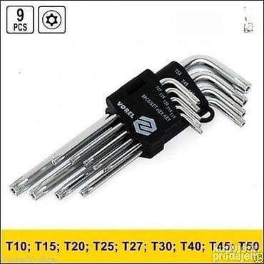 Set Torex ključevi T10-T50 mm, 9 kom - VOREL, Poljska Ovaj set na lalafo.rs — 2 Set Torex ključevi T10-T50 mm, 9 kom - VOREL, Poljska Ovaj set — 2